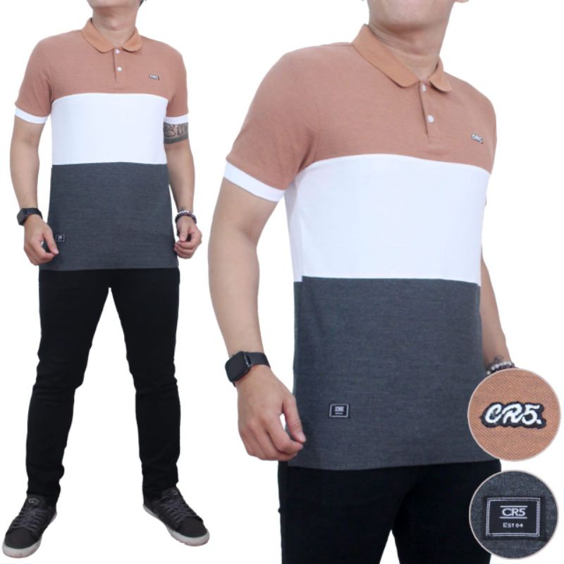 [ Beli 2 Gratis 1 ] Kaos Kerah Polo Shirt Kombinasi 3 Warna ORIGINAL Size M / L / XL