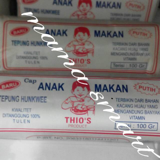 

TEPUNG HUN KWE CAP ANAK MAKAN