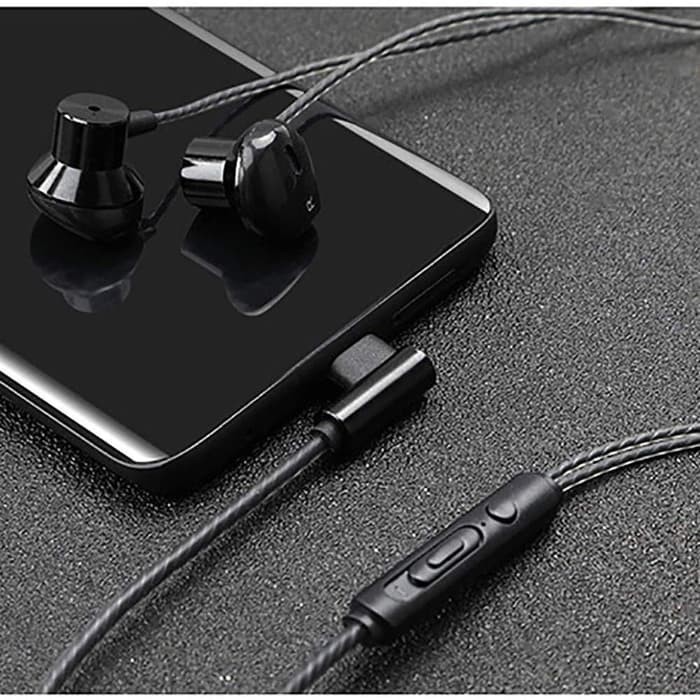 Type C Jack F13 Stereo Earphone Ear pod Half In Ear Headset With Mic