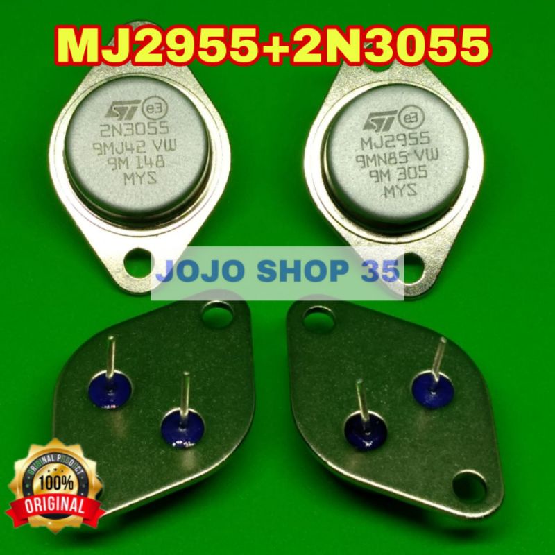 MJ2955 2N3055 (1SET) ASLI ORIGINAL 2N 3055 MJ 2955 (1SET) 2N-3055 + MJ-2955