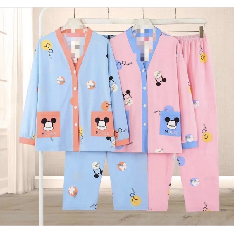 Homewear Premium PP Kerah/Kancing Import sleep.pajamass✨