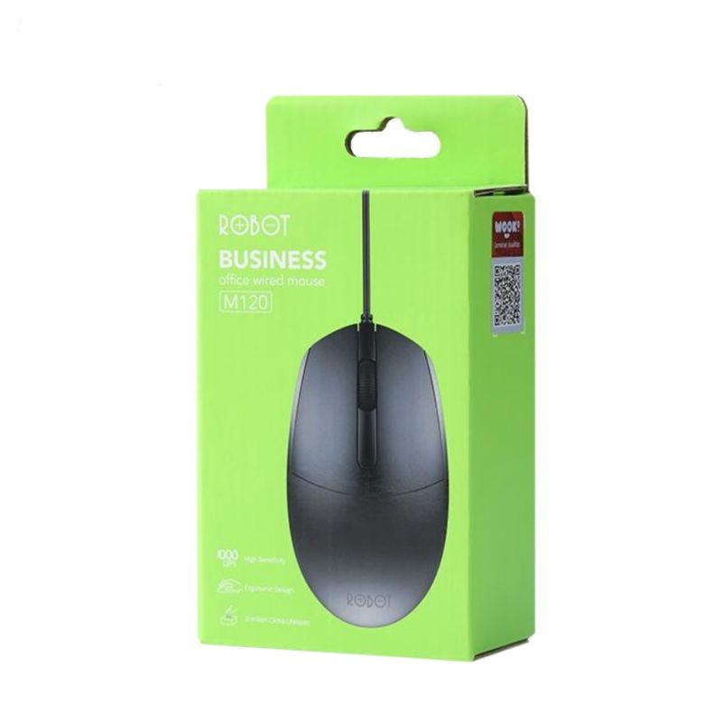 WIRED MOUSE 1000 DPI ROBOT M120 GARANSI 1 TAHUN