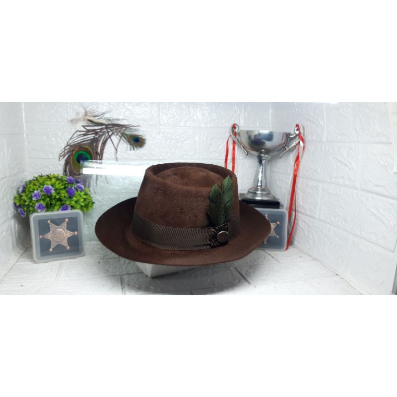 cod topi laken original topi laken porkpie topi bulat import pria wanita