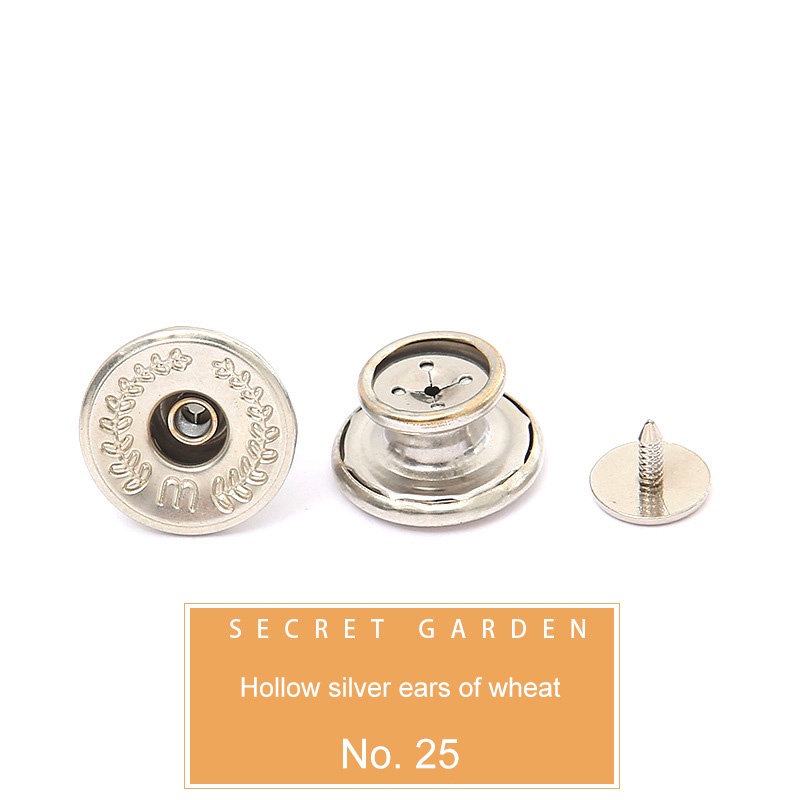 Kancing Jeans Logam Simple Adjustable Kancing Pengait Celana Panjang Jeans Denim Desain Kancing Kait Gesper Denim Bunga Daisy Warna Putih Kait Kait Pengecil Lingkar Pengait Pengecil Pinggang-22