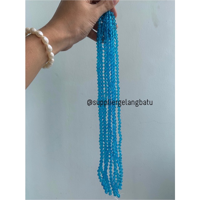 kristal BICONE AUSTRIA BIRU 6mm diamond belimbing craft GELANG KALUNG