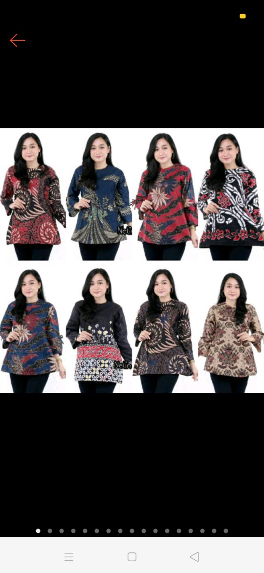 Batik Dolby Dolbi Dobby Doby Tenun Sutra Tulis Katun Atbm Baron Atasan Batik Wanita Sogan Srg308