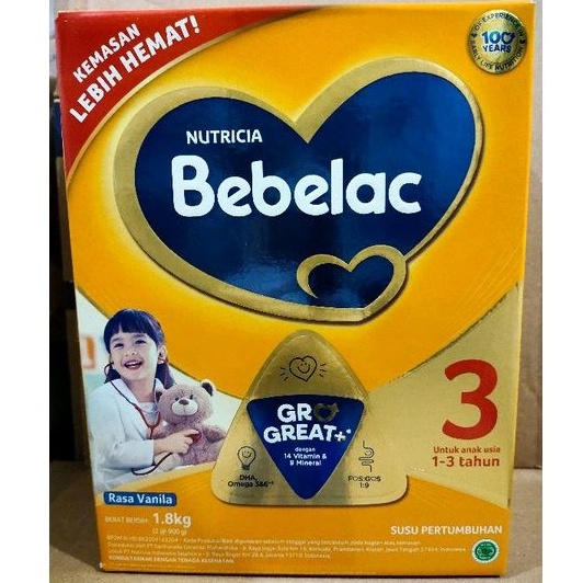 Jual Bebelac 3 Vanila Jumbo Box 1800 Gram Shopee Indonesia
