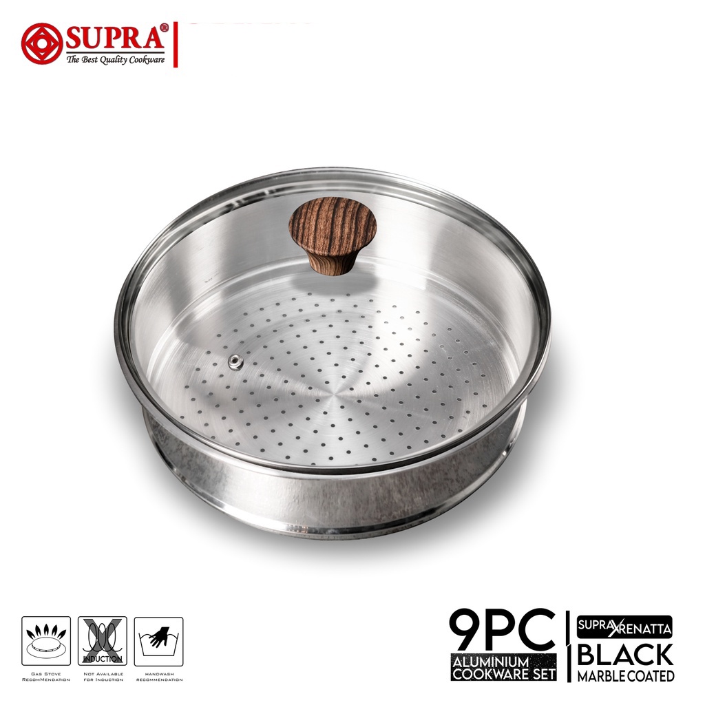 Panci SUPRA 9pcs Marble Coated Renatta Moelek - Panci set Mable Supra Granite