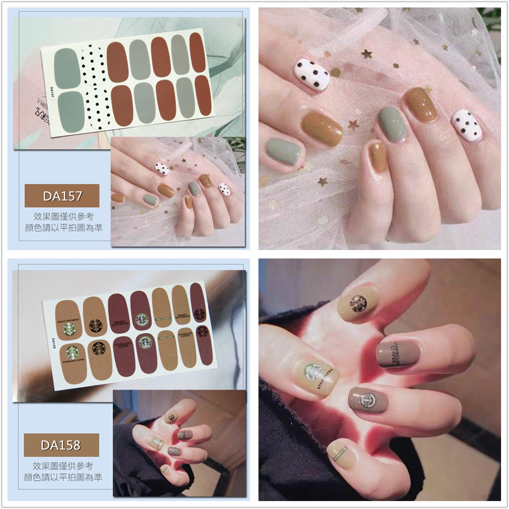 &lt;Jjoygirl&gt;DA Nail Sticker Motif / Sticker Kuku / Stiker Kuku / Nail Stiker Glitter / Stripes Design