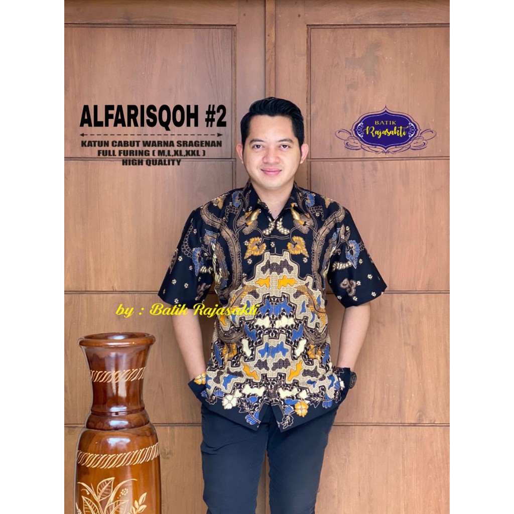 ALFARISQON RAJASAKTI KEMEJA BATIK SOLO PRIA LENGAN PENDEK LAPIS FURING ATASAN BATIK PREMIUM MODERN KATUN HALUS BAHUWIRYA  BANAMITRA BANAMITRA PUTIH BANGSAWAN BAYU PUTRA BERLIAN BIRU BHARATAYUDA BIMASENA BIRENDRA BIRU INDAH BRAHMAKERTA BRAHMAKERTA MERAH