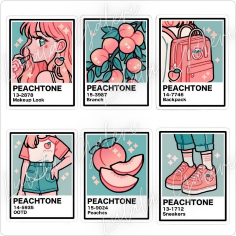 

Peach Seris / Stiker Aesthetic / Stickers HP / Stiker Laptop / Stiker Murah