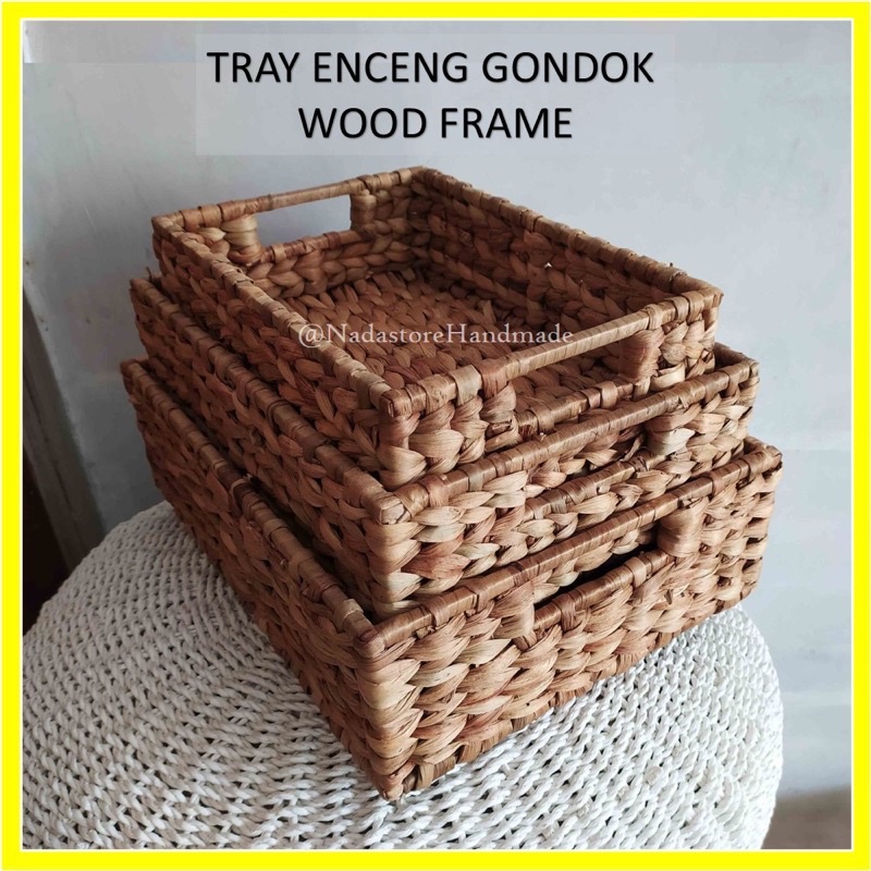 Tray kotak Rangka kayu