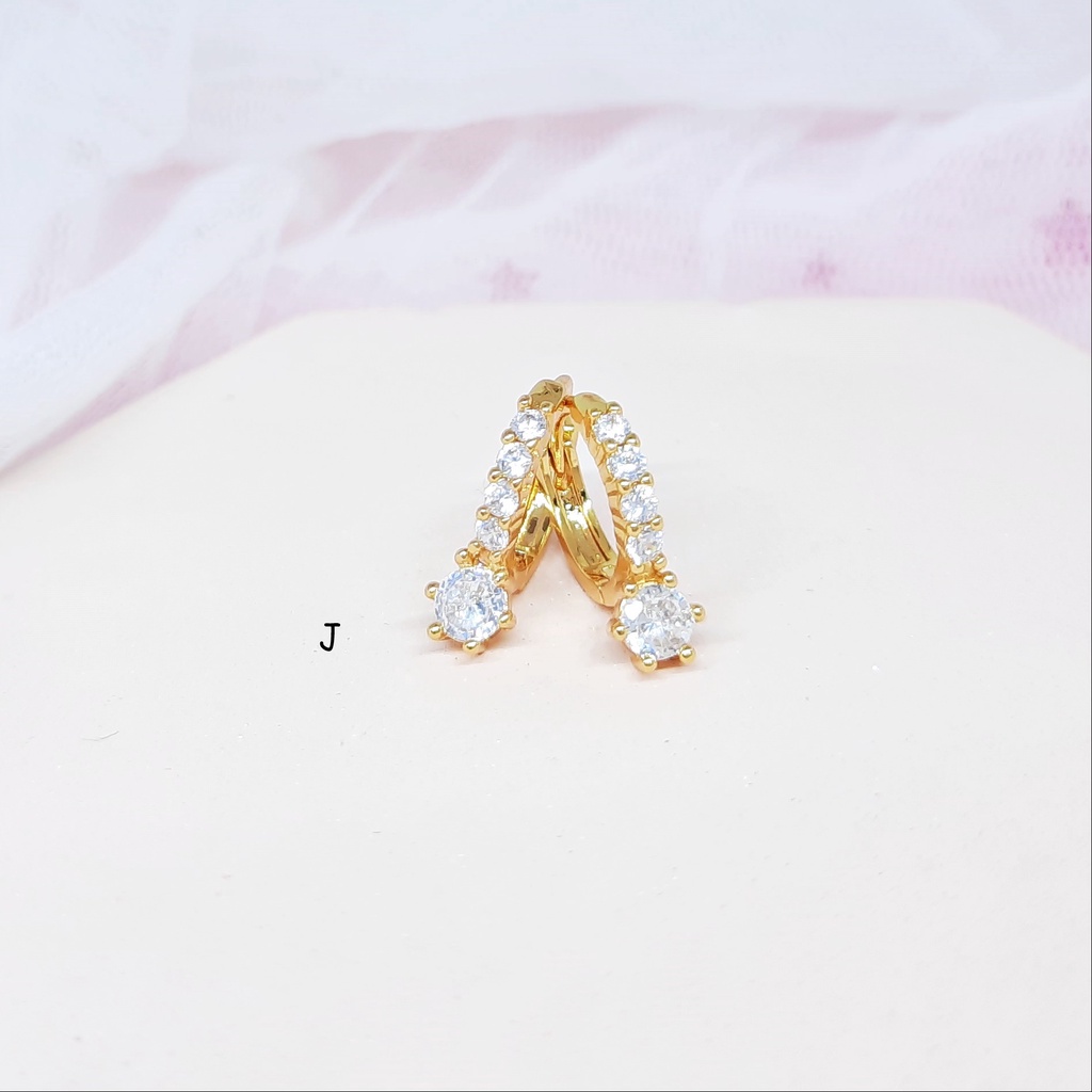 Anting Xuping Premium Giwang Jepit Catok Lapis Emas - BE284