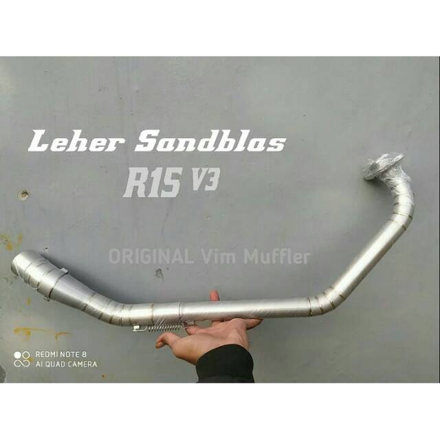 Leher knalpot R15 v3 sandblas , Header knalpot R15 v3 sandblas, Leher knalpot R15 sandblas