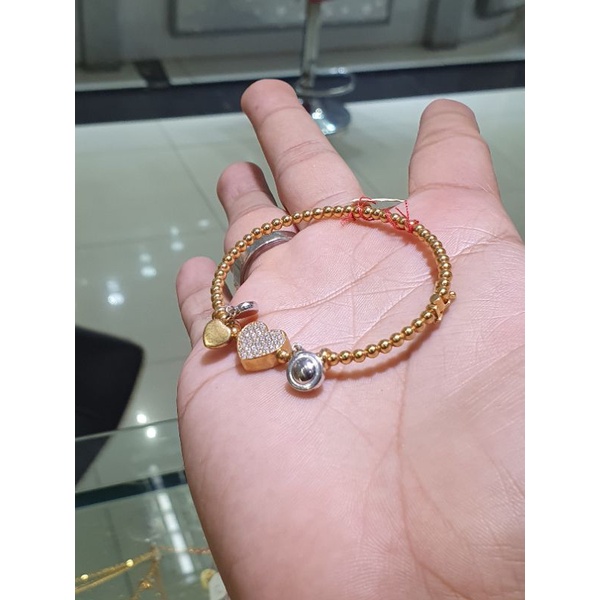 gelang bangle emas 700 love mpp