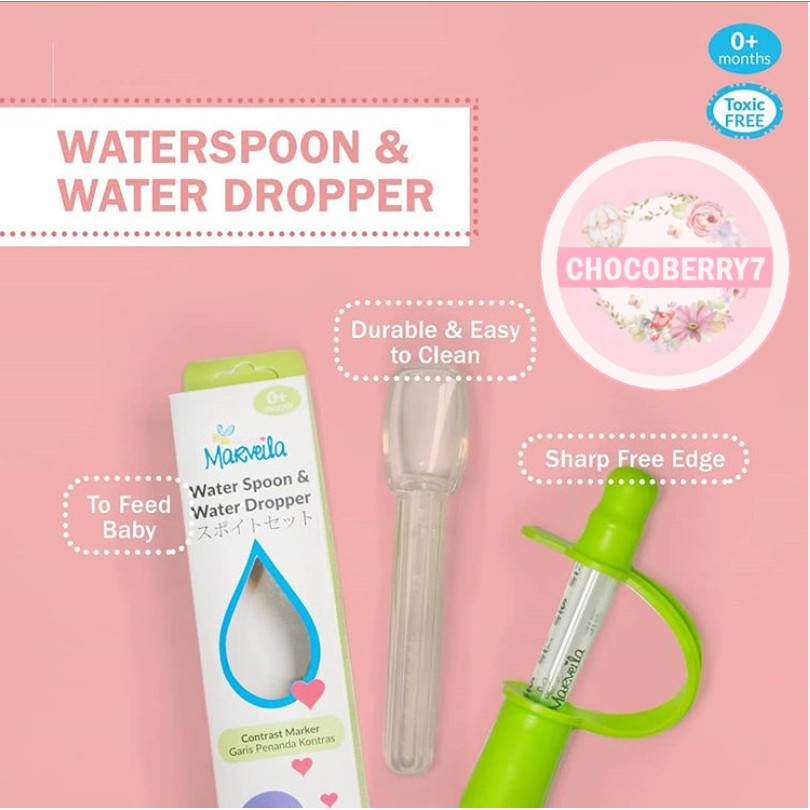 Marveila Water Spoon &amp; Dropper Pipet Sendok Pemberian Obat Bayi Baby Medicine Feeder