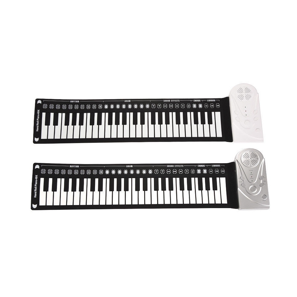 Mainan Piano / Keyboard Elektrik 49 Kunci Flexible Portable Bahan Silikon 2 Warna Untuk Anak