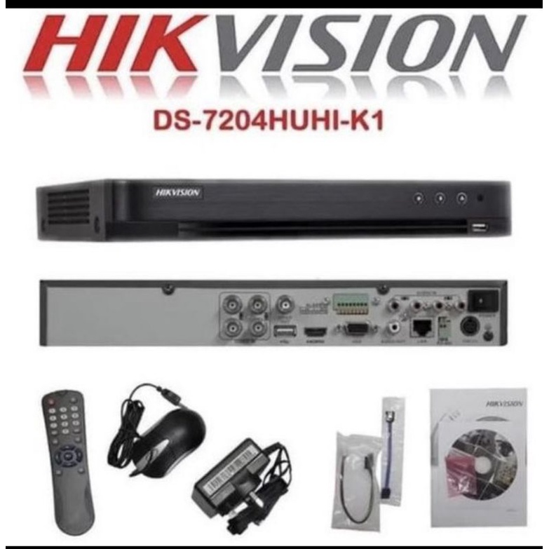 PROMO DVR HIKVISION 4 CH DS. 7204 HUHI - K1/E H.265+ UP TO 5MP - 8MP