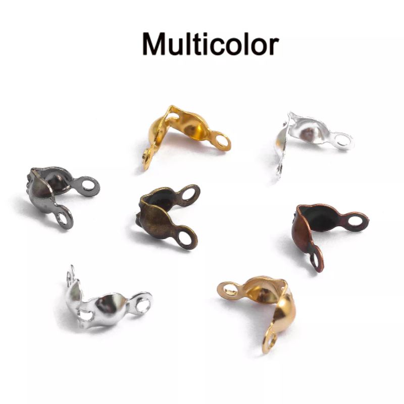 (100pcs) Kodokan 2 Lubang Conector Clasp Bahan Kerajinan Gelang Kalung Strap