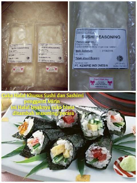 Cuka beras sushi seasoning halal murah 600ml rice vinegar bahan kimbap bento cuka beras