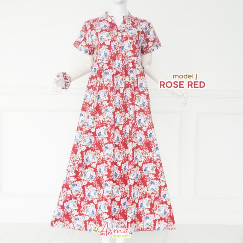 MODEL J ROSE RED Homedress Daster Asma daily wear Asma dailywear Asmadailywear