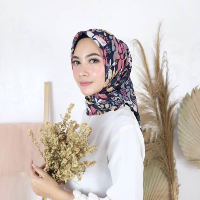 Cornskin motif segiempat |hijab| jilbab motif