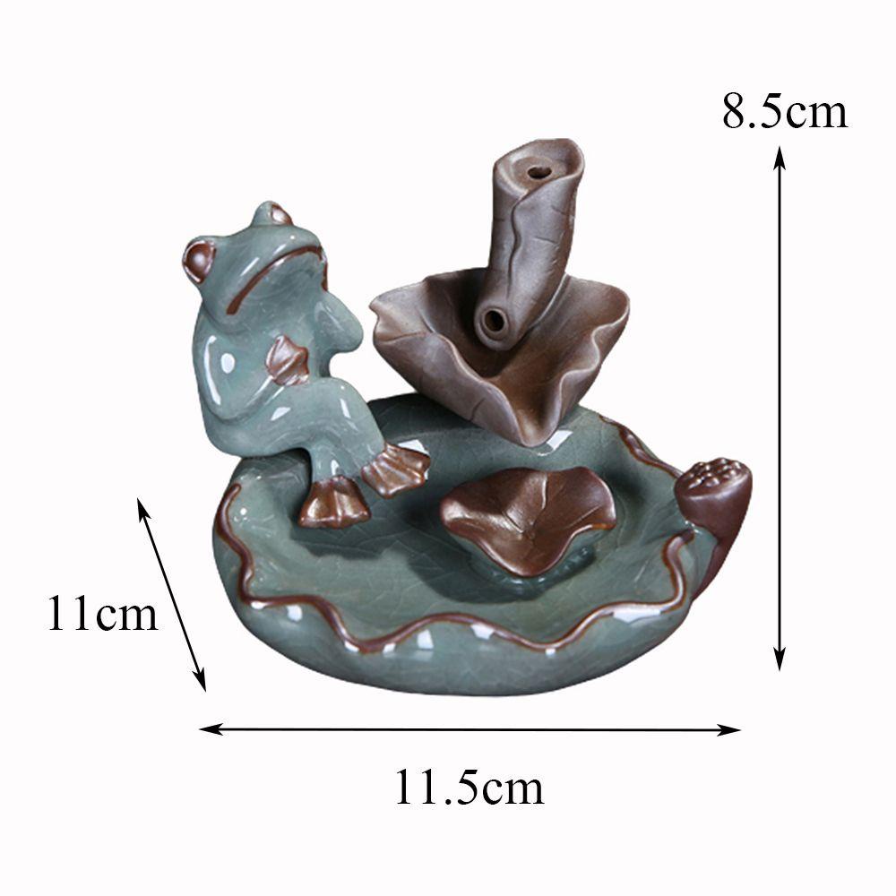 R-flower Backflow Incense Burner Dekorasi Rumah Hewan Keramik Aromaterapi Kotak