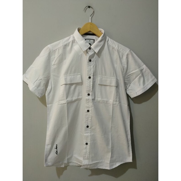 KLS220 OB KEMEJA LENGAN PENDEK PUTIH POLOS LOIS ORIGINAL
