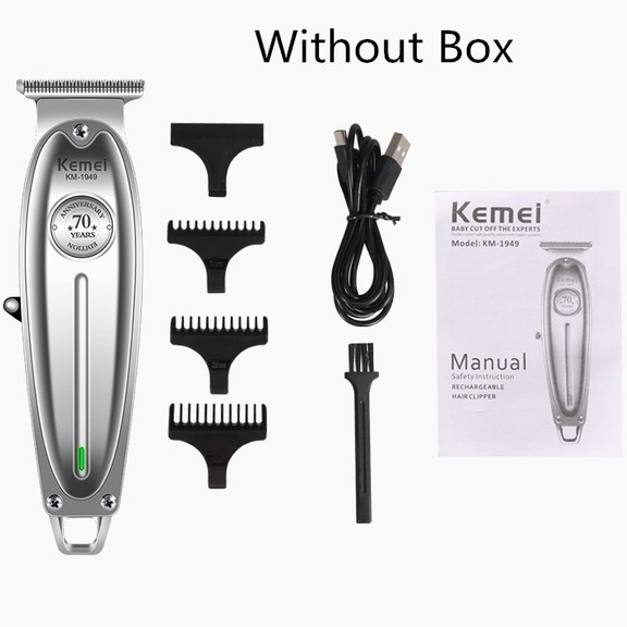 Original Clipper Kemei Km 1949 Mesin cukur dan potong rambut cordlees metal body