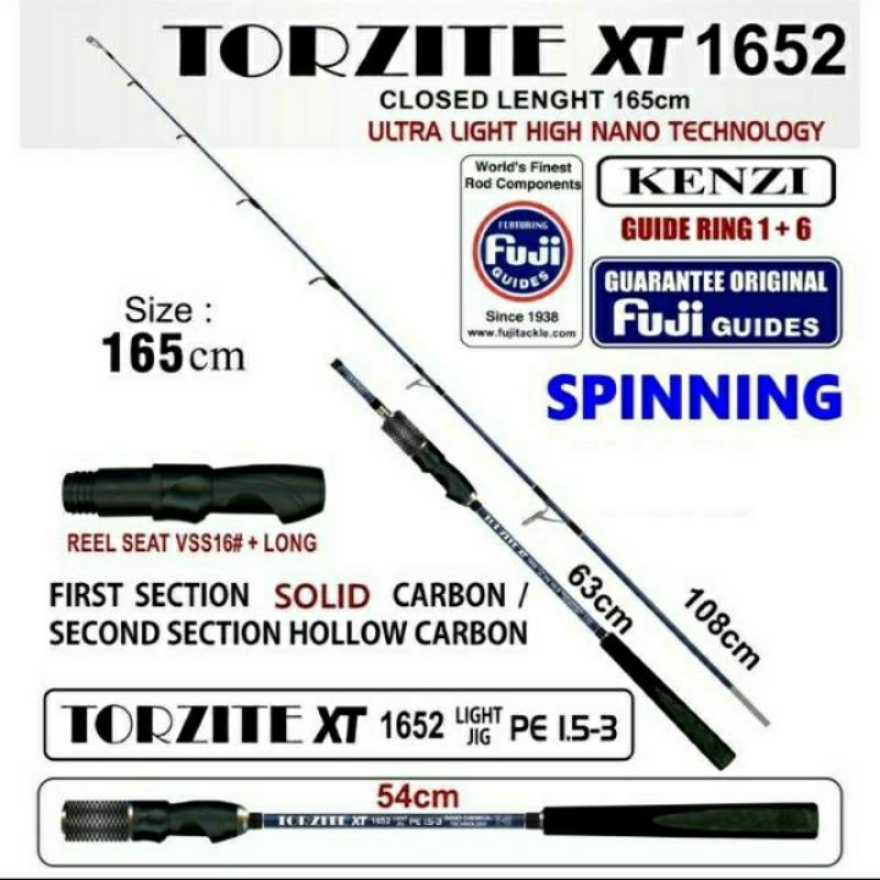 joran pancing sambung 2 carbon kenzi torzite xt new murah laris semarang
