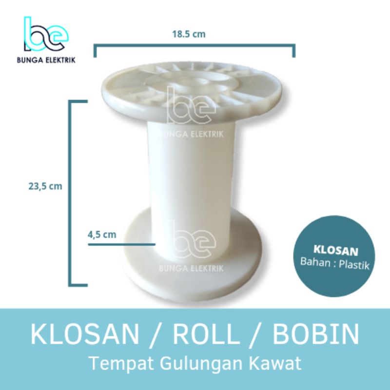 Klosan Plastik Bobin Besar Roll Gulungan Kabel Kawat