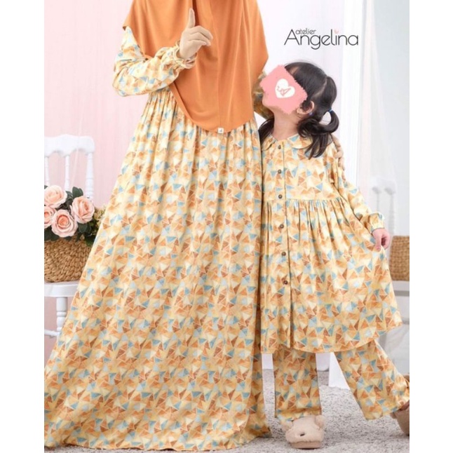 AA Little Zahra Louvre Yellow Setelan Anak Atelier Angelina