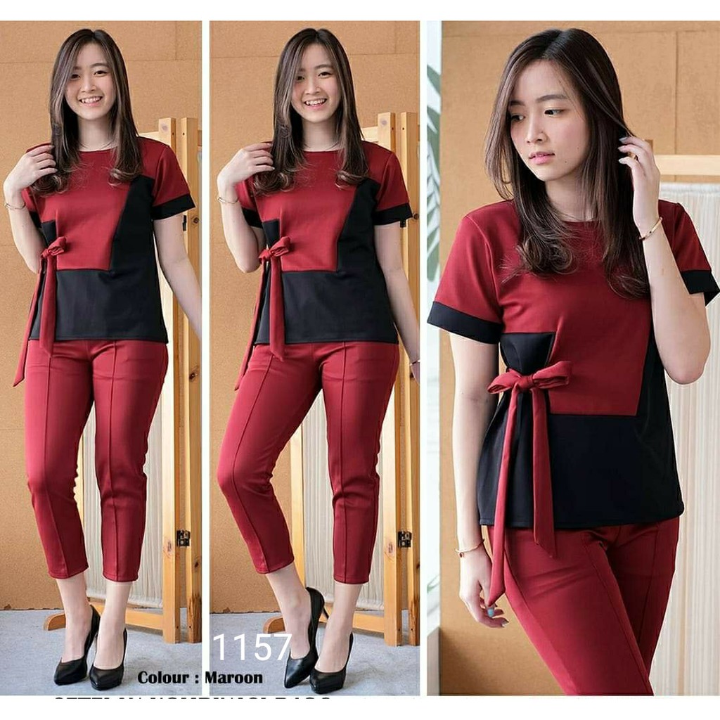 (BISA COD) SETELAN WANITA 1157 FASHION WANITA SET | 1 STEL | TWO PIECE SET