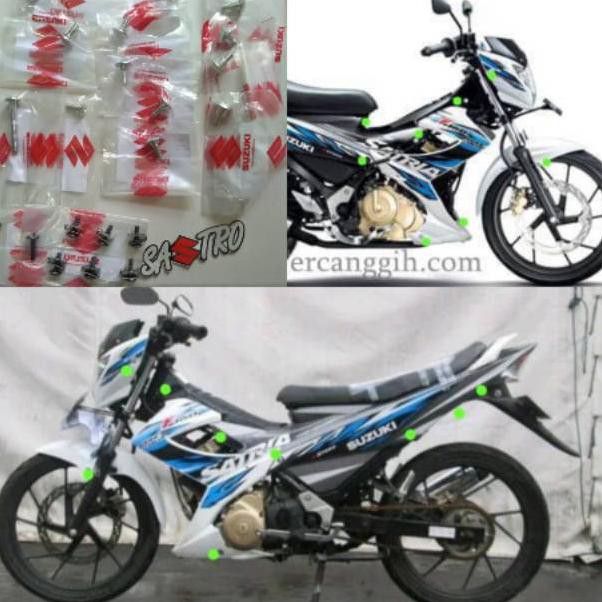 Baut body bodi 1set suzuki satria fu cbu ckd barong fict ori sgp E4L0