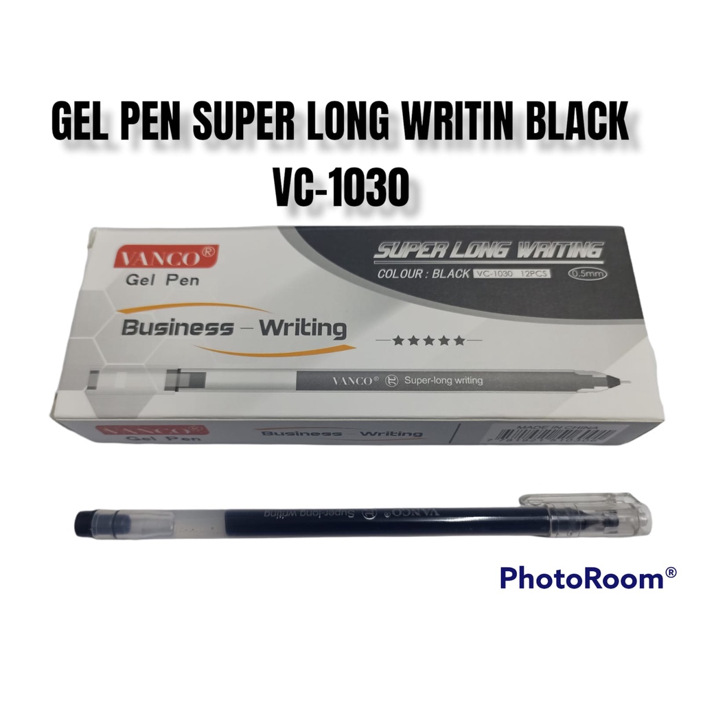 

LJK SHOP - Vanco Pulpen Gel / PEN GEL Business Writing Pulpen 0.5mm ISI 12 WARNA HITAM