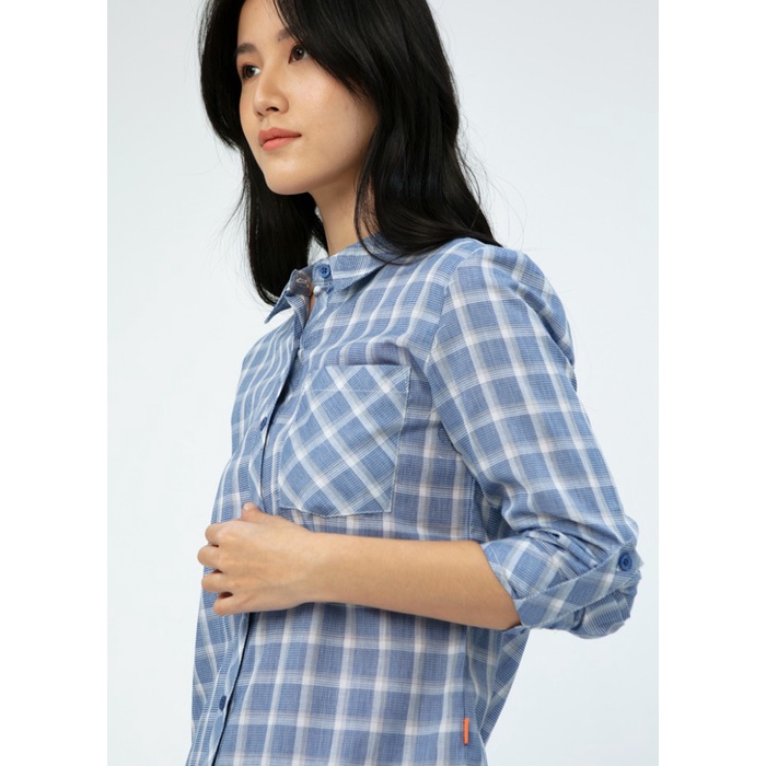 DUST - KEMEJA SIANTAN KOTAK BIRU PUTIH (D. 116257)