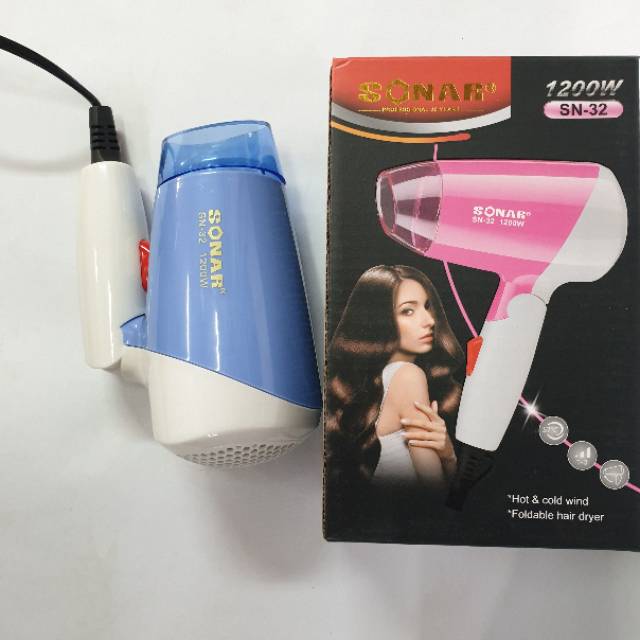 HAIRDYER SONAR SN-32 ALAT PENGGERING RAMBUT MINI HAIRDRYER  RAMBUT SALON MURAH BISA DILIPAT