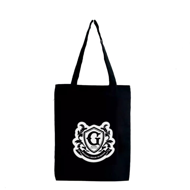 totebag stringbag bahan drill hitam motif The Gifted thailand merchandise drama series