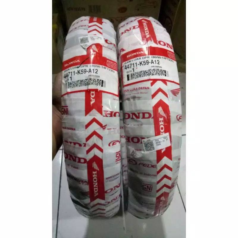 BAN LUAR DEPAN TUBLES TUBELES HONDA AHM FEDERAL MATIC