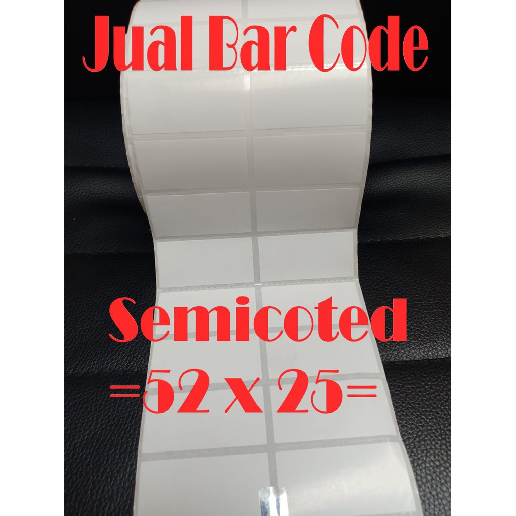 

STIKER LABEL BARCODE SEMICOATED 52 X 25 | 52x25 ISI 5000 CORE 1 INCH
