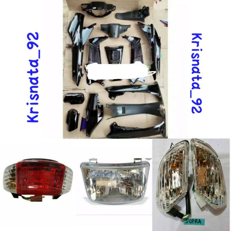 Cover full set body HONDA Supra fit lama atau lampu Supra x lama full body halus dan kasar