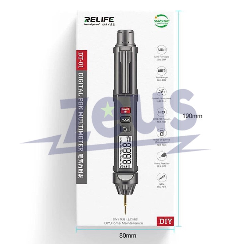 TOOLS - DIGITAL PEN MULTITESTER - MULTIMETER PEN DIGITAL RELIFE DT-01