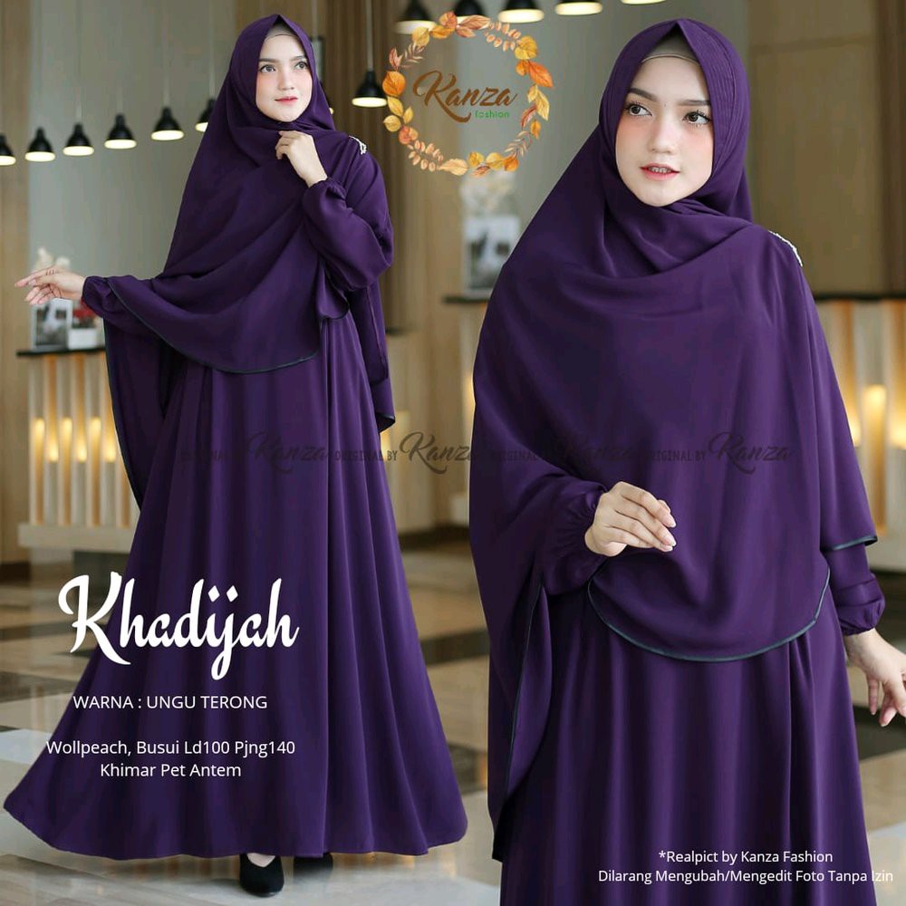 Khadijah syari free hijab/gamis syari