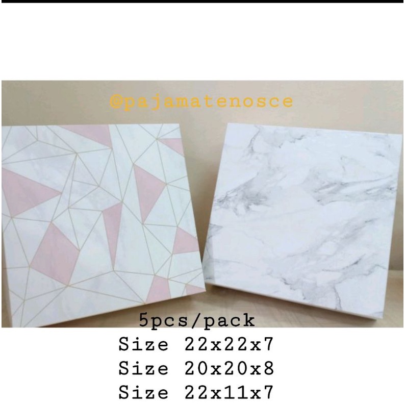 

5+1pcs free Kotak Dus Box Kue Cake Marble Marmer Putih Pink Souvenir Hampers Hadiah Kado 22cm 20cm