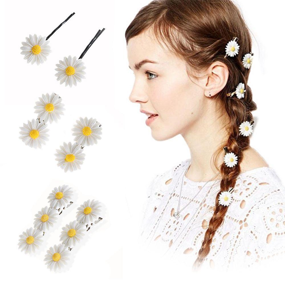 NEEDWAY Jepit Rambut Lucu Manis Wanita Bunga Daisy Gadis Flower Clip