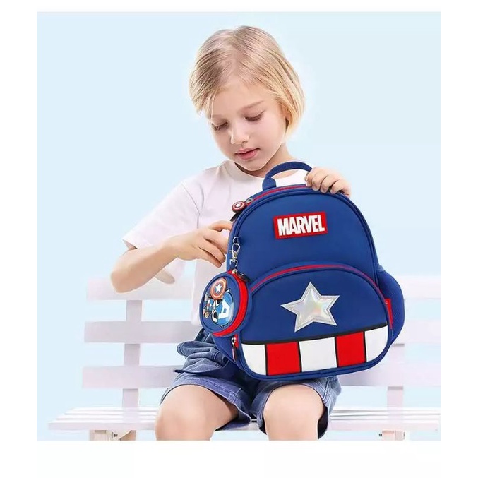 Mochillastore - Tas Ransel Anak Laki Laki Karakter Marvel Tas Sekolah Anak PG PAUD TK SD Backpack Anak CowokTas  Mini Backpack