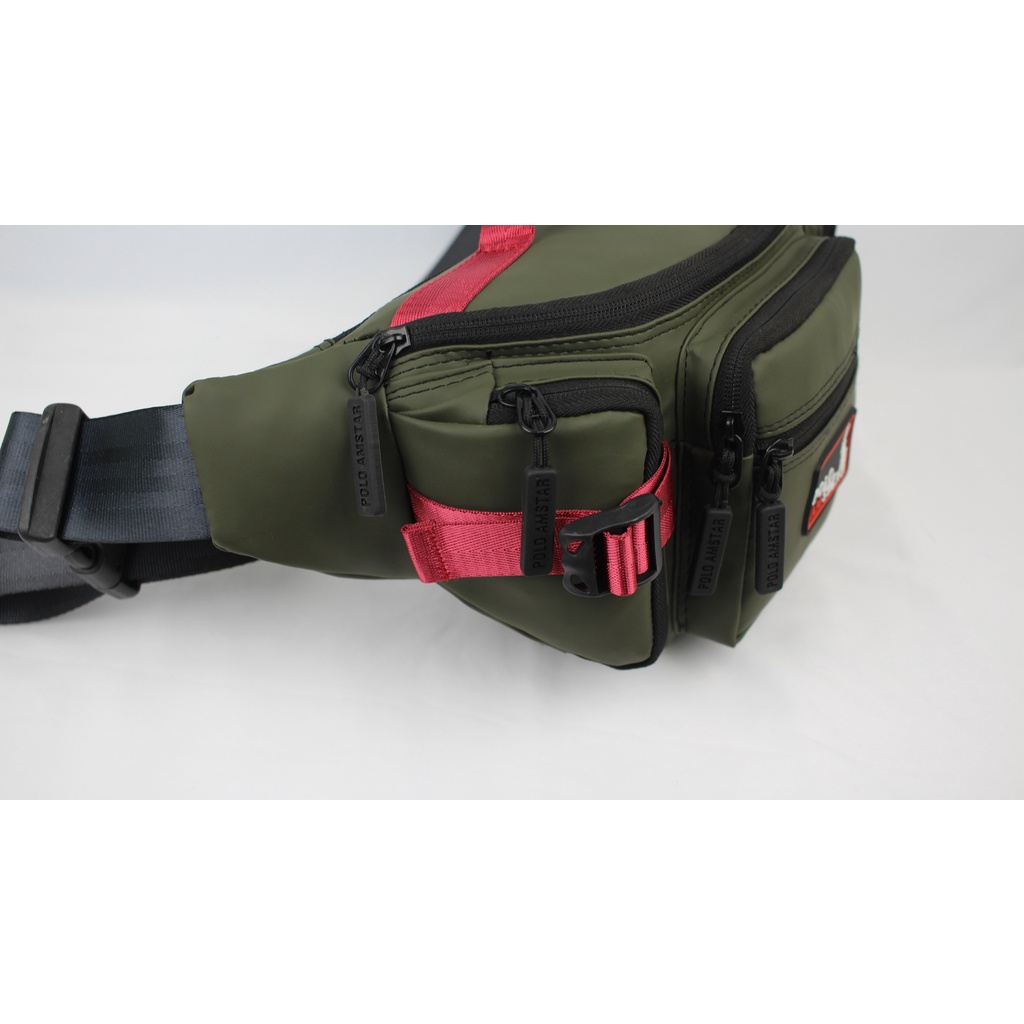 Waistbag Waterproof Tas Pinggang Pria Anti Air Polo Amstar Best Quality Tas Selempang Bahu Tas Unisex