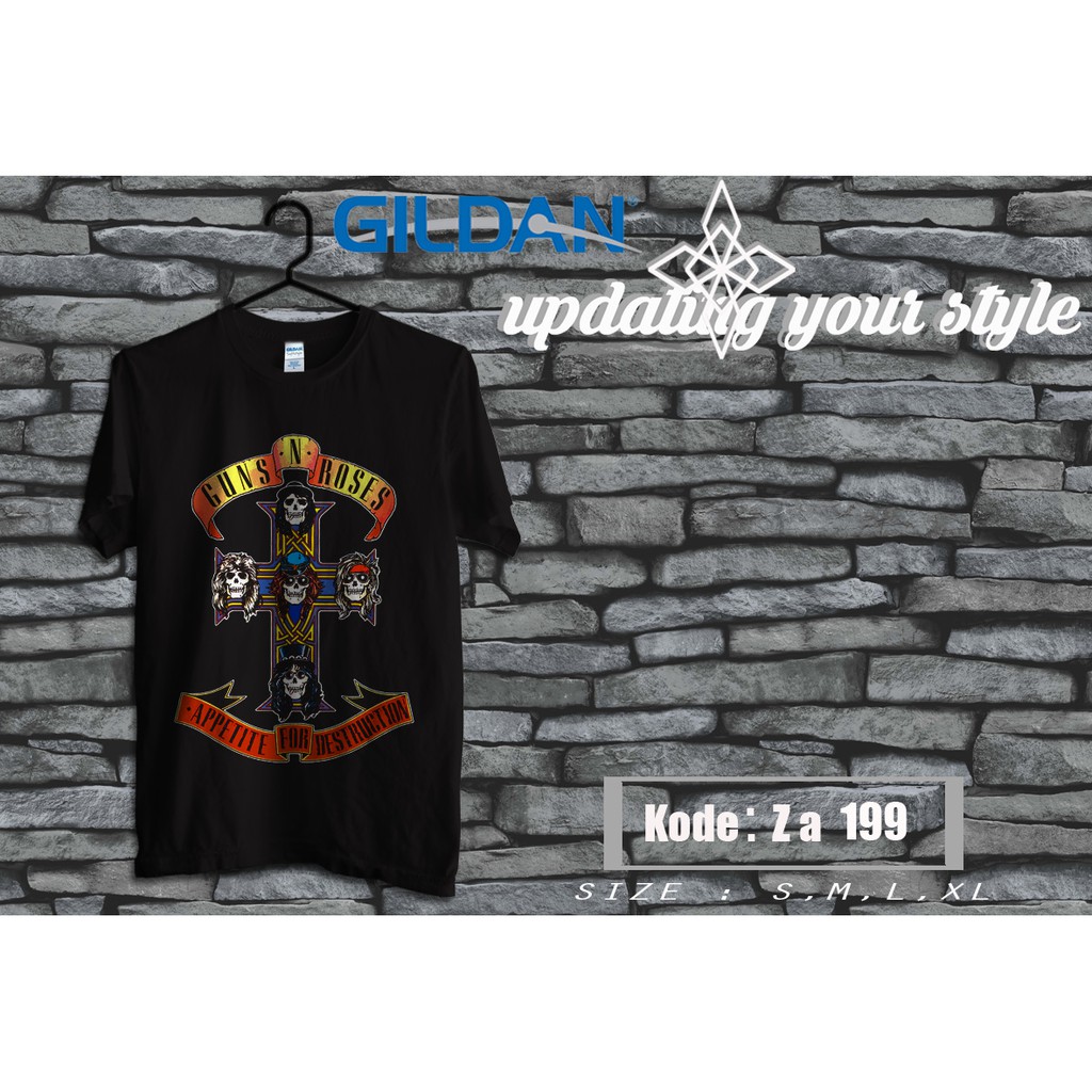 kaos guns n roses original gildan za199