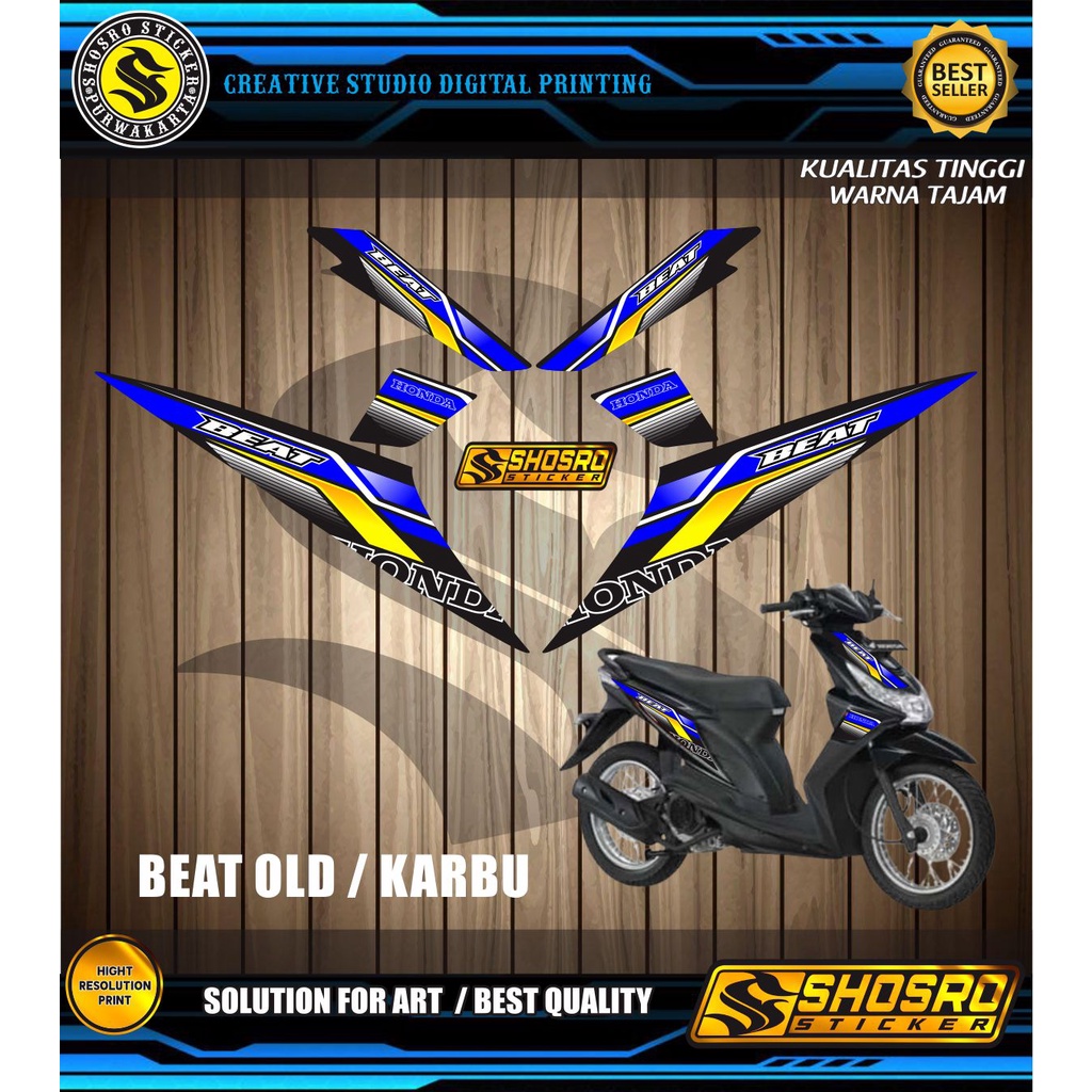 STRIPING MOTIF STICKER STRIPING VARIASI COD HONDA BEAT OLD KARBU CUSTOM PARIASI SIMPLE BEAT KARBU BI