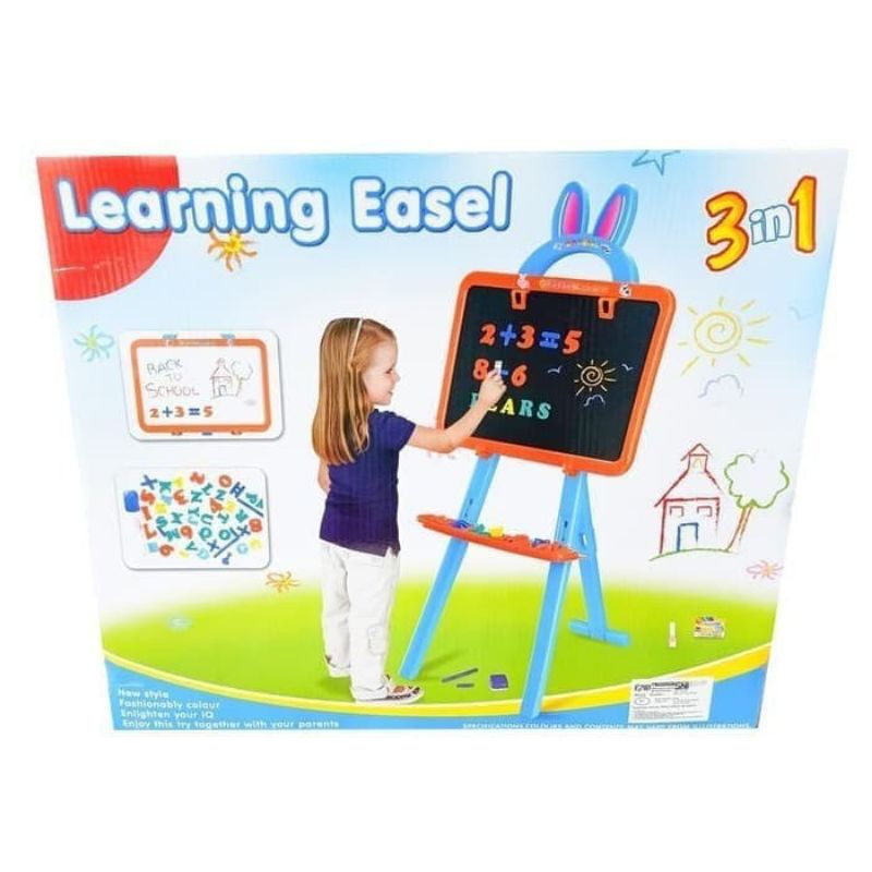 3655 Mainan Anak Learning Easel Papan Tulis 3 in 1 Smart Board